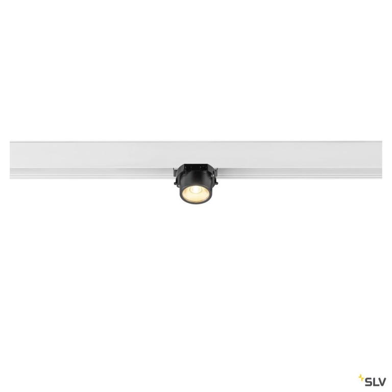 SLV FIX-IT!, 48V, DALI, eckig, Surface mounted track, Spot, 2000-3000 K, 7.4 W, 36°, weiß / schwarz
