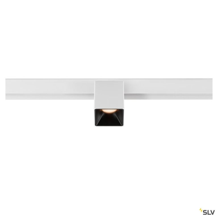 SLV FIX-IT!, 48V, DALI, eckig, Surface mounted track, Spot, 2000-3000 K, 7.4 W, 36°, weiß / schwarz
