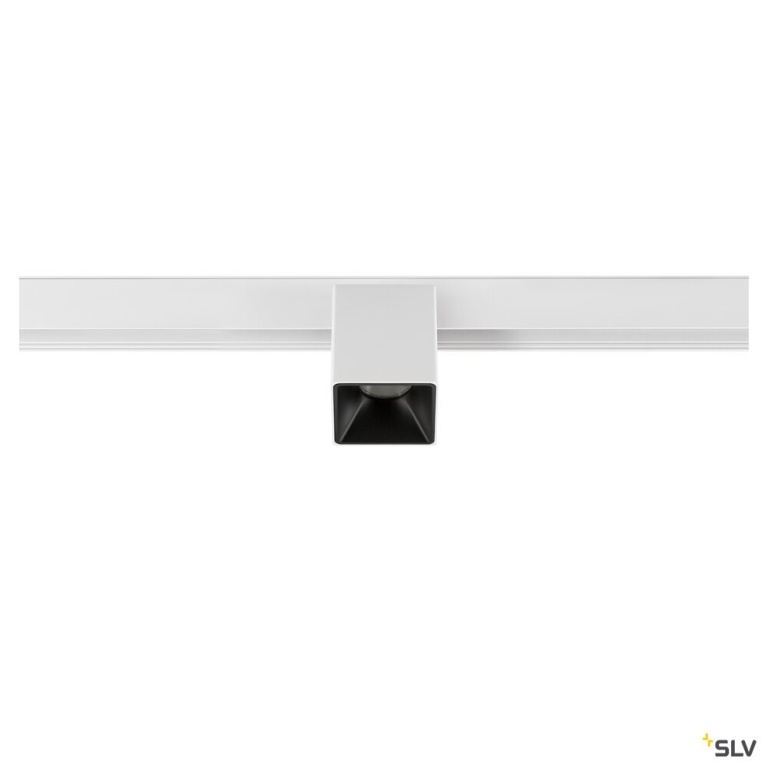 SLV FIX-IT!, 48V, DALI, eckig, Surface mounted track, Spot, 2000-3000 K, 7.4 W, 36°, weiß / schwarz
