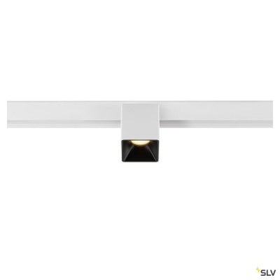 SLV FIX-IT!, 48V, DALI, eckig, Surface mounted track, Spot, 2000-3000 K, 7.4 W, 36°, weiß / schwarz