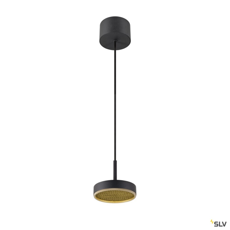 SLV GRIP! FLAT, Pendelleuchte, PHASE, 2700/3000 K, schwarz / gold