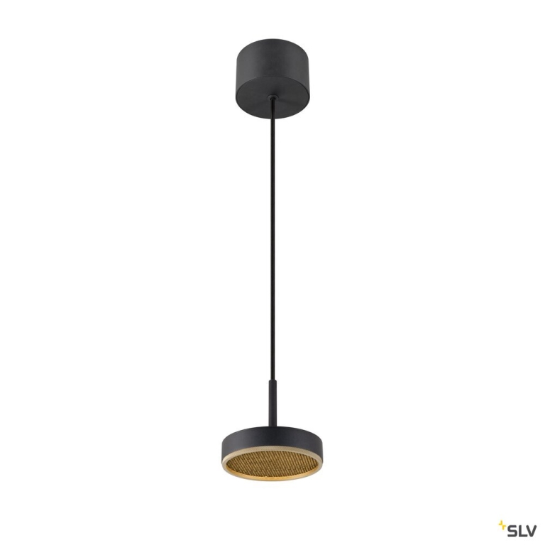 SLV GRIP! FLAT, Pendelleuchte, PHASE, 2700/3000 K, schwarz / gold
