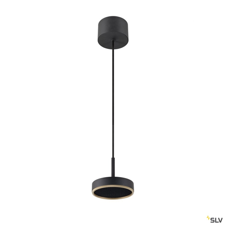 SLV GRIP! FLAT, Pendelleuchte, PHASE, 2700/3000 K, schwarz / gold