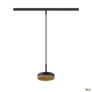 GRIP! FLAT, 48V Pendelleuchte, DALI, Pendellänge 200 cm, 2700/3000 K, schwarz / gold