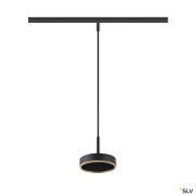 GRIP! FLAT, 48V Pendelleuchte, DALI, Pendellänge 200 cm, 2700/3000 K, schwarz / gold