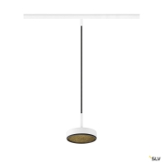 GRIP! FLAT, 48V Pendelleuchte, DALI, Pendellänge 200 cm, 2700/3000 K, weiß / schwarz