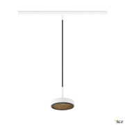 GRIP! FLAT, 48V Pendelleuchte, DALI, Pendellänge 200 cm, 2700/3000 K, weiß / schwarz