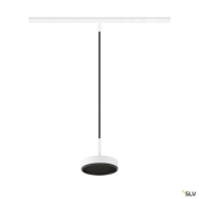 GRIP! FLAT, 48V Pendelleuchte, DALI, Pendellänge 200 cm, 2700/3000 K, weiß / schwarz