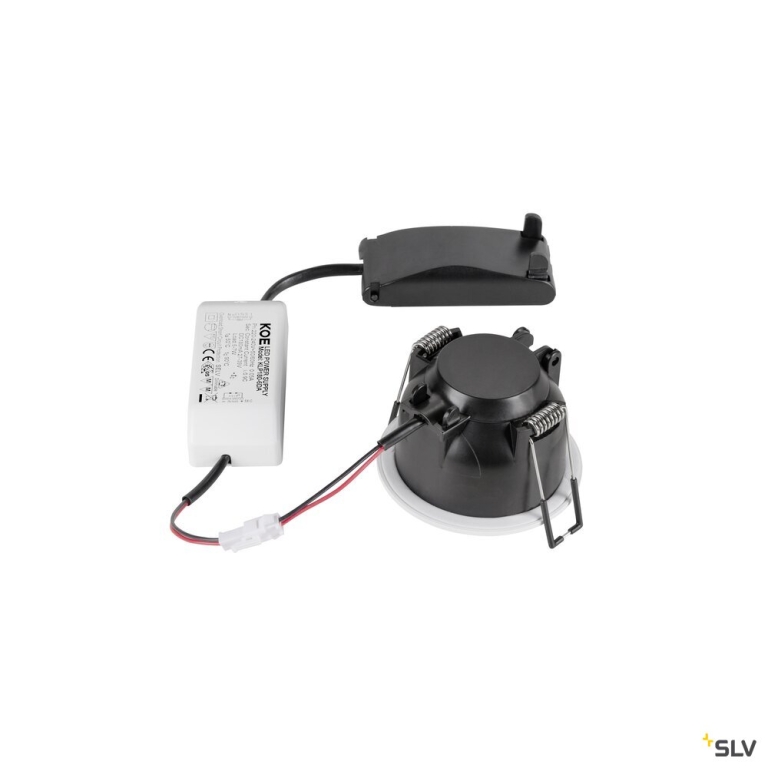 SLV NEW TRIA® 68, Deckeneinbauleuchte, PHASE, AIRTIGHT, rund, 3000 K, 7.5 W, weiß
