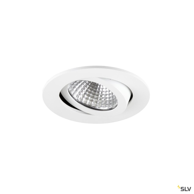 SLV NEW TRIA® 68, Deckeneinbauleuchte, PHASE, AIRTIGHT, rund, 3000 K, 7.5 W, weiß