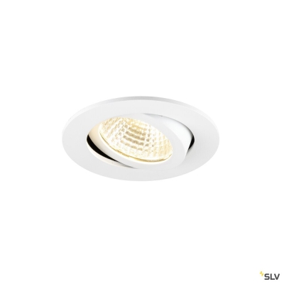 SLV NEW TRIA® 68, Deckeneinbauleuchte, PHASE, AIRTIGHT, rund, 3000 K, 7.5 W, weiß