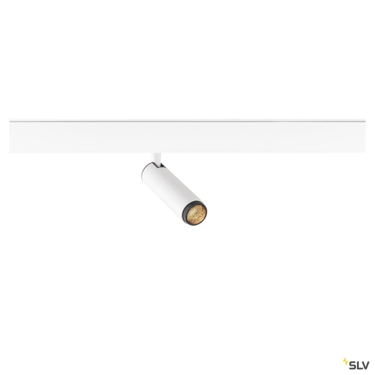 SLV GRIP! S, 48V Spot, deep & recessed track, zylindrisch, 2700K, 9.8 Watt, DALI, 29°, weiß / schwarz