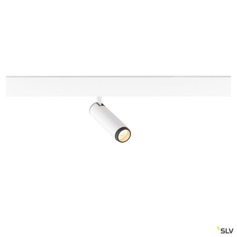 SLV GRIP! S, 48V Spot, deep & recessed track, zylindrisch, 2700K, 9.8 Watt, DALI, 29°, weiß / schwarz