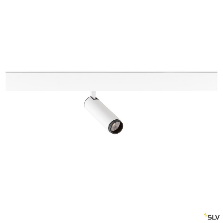 SLV GRIP! S, 48V Spot, deep & recessed track, zylindrisch, 3000K, 9.8 Watt, DALI, 29°, weiß / schwarz