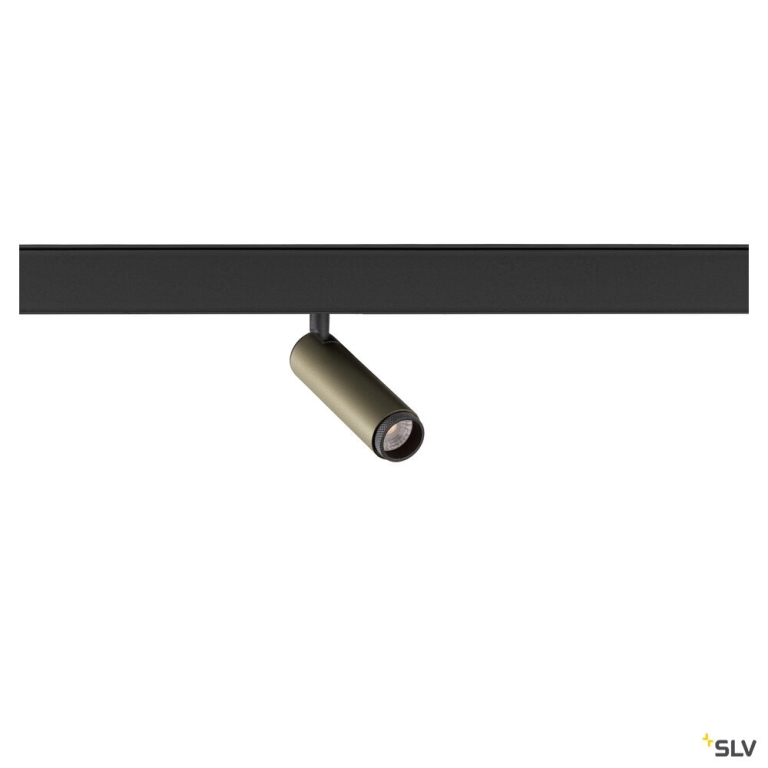 SLV GRIP! S, 48V Spot, deep & recessed track, zylindrisch, 3000K, 9.8 Watt, DALI, 29°, bronze / schwarz