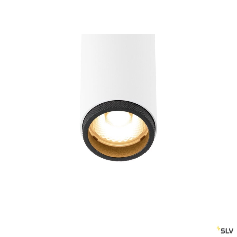 SLV GRIP! S, Deckenaufbauleuchte, single, PHASE, 2700 K, 11 W, 29°, weiß / schwarz