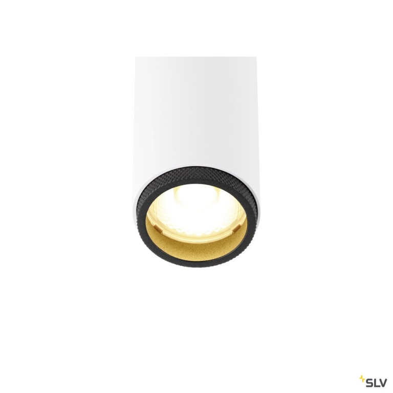SLV GRIP! S, Deckenaufbauleuchte, single, PHASE, 3000 K, 11 W, 29°, weiß / schwarz