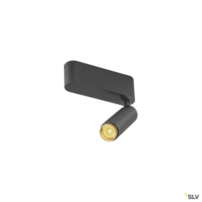 SLV GRIP! S, Deckenaufbauleuchte, single, PHASE, 3000 K, 11 W, 29°, schwarz / gold