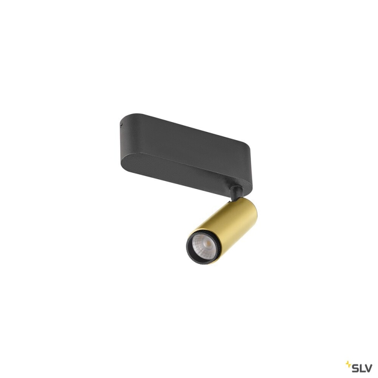SLV GRIP! S, Deckenaufbauleuchte, single, PHASE, 3000 K, 11 W, 29°, gold / schwarz