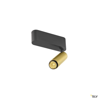SLV GRIP! S, Deckenaufbauleuchte, single, PHASE, 3000 K, 11 W, 29°, gold / schwarz