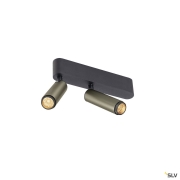 GRIP! S, Deckenaufbauleuchte, double, PHASE, 2700 K, 21 W, 29°, bronze / schwarz