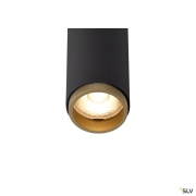 GRIP! S, Deckeneinbauleuchte, PHASE, 2700 K, 29°, IP20, zylindrisch, schwarz / gold