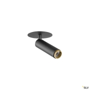 GRIP! S, Deckeneinbauleuchte, PHASE, 2700 K, 29°, IP20, zylindrisch, schwarz / gold