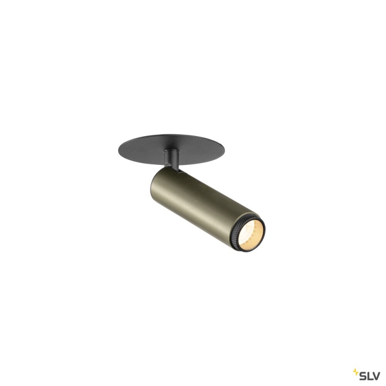 SLV GRIP! S, Deckeneinbauleuchte, PHASE, 2700 K, 29°, IP20, zylindrisch, bronze / schwarz