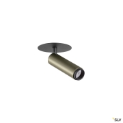 GRIP! S, Deckeneinbauleuchte, PHASE, 3000 K, 29°, IP20, zylindrisch, bronze / schwarz