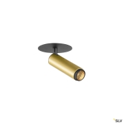 GRIP! S, Deckeneinbauleuchte, PHASE, 2700 K, 29°, IP20, zylindrisch, gold / schwarz