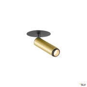 GRIP! S, Deckeneinbauleuchte, PHASE, 2700 K, 29°, IP20, zylindrisch, gold / schwarz