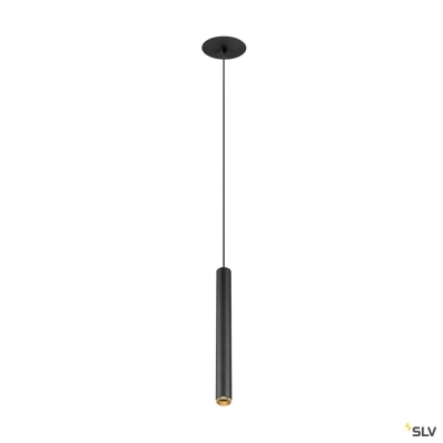 SLV GRIP! S, Pendelleuchte, PHASE, Pendellänge 200 cm, 2700 K, 29°, schwarz / gold
