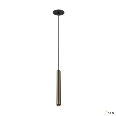 SLV GRIP! S, Pendelleuchte, PHASE, Pendellänge 200 cm, 2700 K, 29°, bronze / schwarz