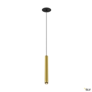 GRIP! S, Pendelleuchte, PHASE, Pendellänge 200 cm, 2700 K, 29°, gold / schwarz