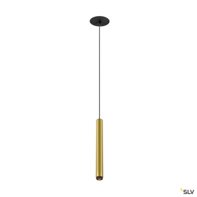 SLV GRIP! S, Pendelleuchte, PHASE, Pendellänge 200 cm, 3000 K, 29°, gold / schwarz