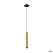 GRIP! S, Pendelleuchte, PHASE, Pendellänge 200 cm, 3000 K, 29°, gold / schwarz