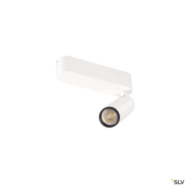 SLV GRIP! M, Deckenaufbauleuchte, single, PHASE, 2700 K, 14 W, 42°, weiß / schwarz