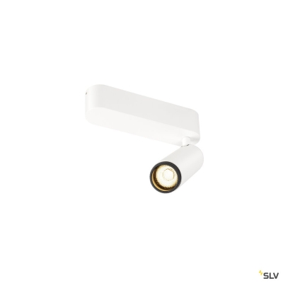 SLV GRIP! M, Deckenaufbauleuchte, single, PHASE, 3000 K, 14 W, 42°, weiß / schwarz