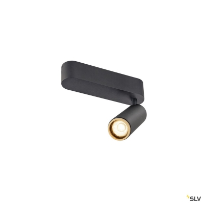 SLV GRIP! M, Deckenaufbauleuchte, single, PHASE, 2700 K, 14 W, 42°, schwarz / gold