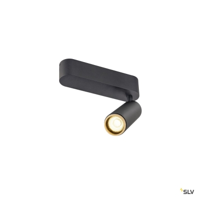 SLV GRIP! M, Deckenaufbauleuchte, single, PHASE, 3000 K, 14 W, 42°, schwarz / gold