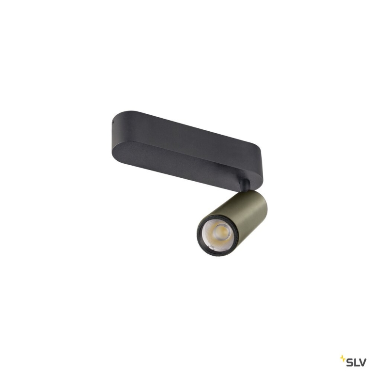 SLV GRIP! M, Deckenaufbauleuchte, single, PHASE, 2700 K, 14 W, 42°, bronze / schwarz
