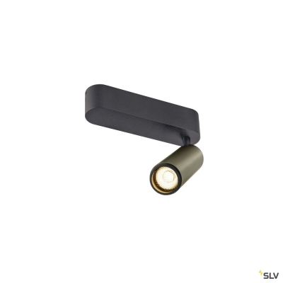SLV GRIP! M, Deckenaufbauleuchte, single, PHASE, 3000 K, 14 W, 42°, bronze / schwarz
