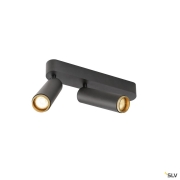 GRIP! M, Deckenaufbauleuchte, double, PHASE, 2700 K, 28 W, 42°, schwarz / gold