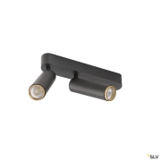 GRIP! M, Deckenaufbauleuchte, double, PHASE, 2700 K, 28 W, 42°, schwarz / gold