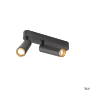 GRIP! M, Deckenaufbauleuchte, double, PHASE, 2700 K, 28 W, 42°, schwarz / gold