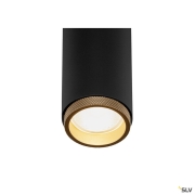 GRIP! M, Deckenaufbauleuchte, double, PHASE, 3000 K, 28 W, 42°, schwarz / gold