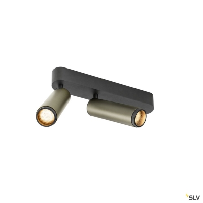 SLV GRIP! M, Deckenaufbauleuchte, double, PHASE, 2700 K, 28 W, 42°, bronze / schwarz