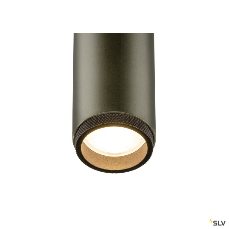 SLV GRIP! M, Deckeneinbauleuchte, PHASE, 2700 K, 42°, IP20, zylindrisch, bronze / schwarz