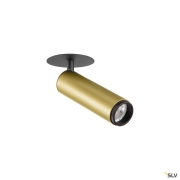 GRIP! M, Deckeneinbauleuchte, PHASE, 3000 K, 42°, IP20, zylindrisch, gold / schwarz