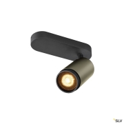 GRIP! L, SPOT CL, single, QPAR51, Deckenaufbauleuchte, zylindrisch, 1 x max. 6 Watt, bronze / schwarz